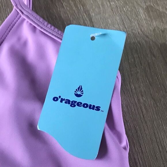 NWT … O’RAGEOUS “Size: S / Juniors” Lilac Midkini / Swimsuit Top - Picture 3 of 5